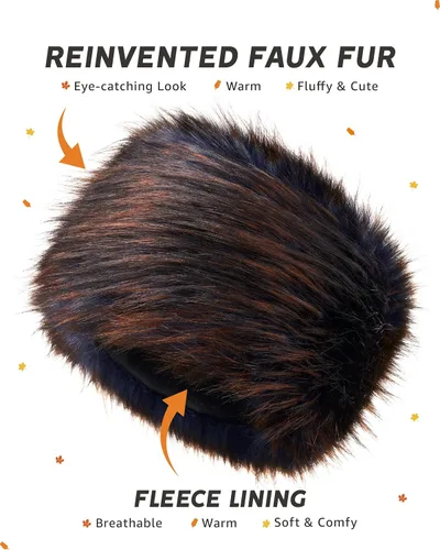 Vista 53 de Futrzane Sombrero clásico cosaco - Sombreros de piel sintética para mujer - Sombrero ruso peludo cálido