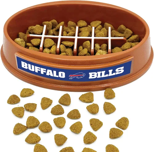 Vista 21 de NFL Super-Bowl Philadelphia Eagles - Cuenco de alimentación lenta para perros y gatos. Diseño de fútbol para una digestión saludable. Antideslizante