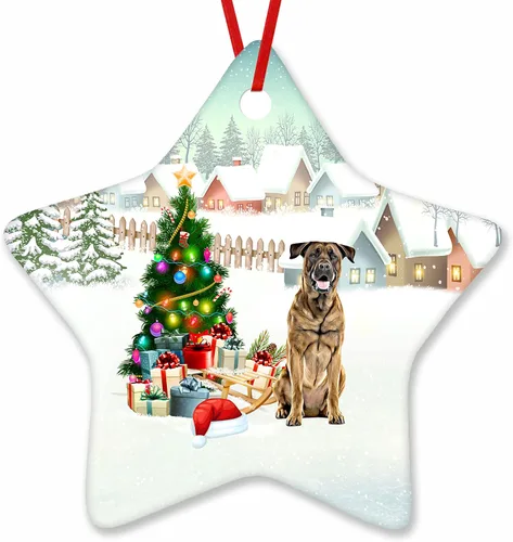 Vista 140 de Prezzy Airedale Terrier - Adorno para decoración de árbol de Navidad, regalos lindos para amantes de los perros, para familiares y amigos, nuevo