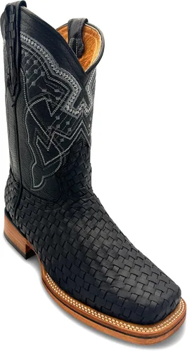 Vista 2 de The Western Shops Botas vaqueras con punta cuadrada para hombre