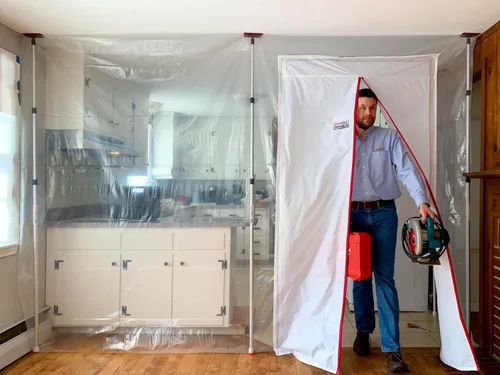 Vista 3 de ZIPWALL ZipDoor ZDM - Kit de puerta magnética, 1 paquete, color blanco
