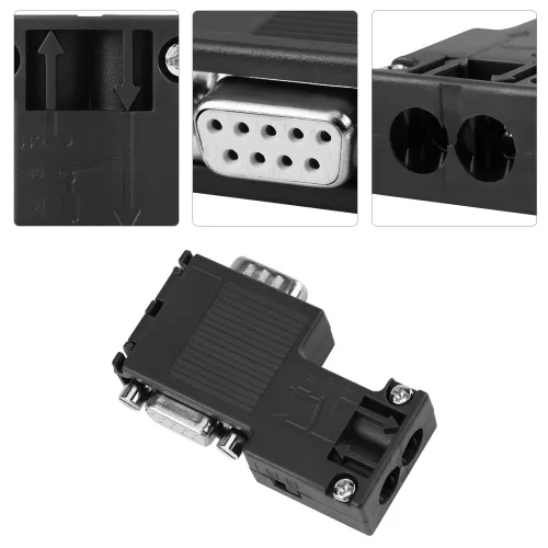 Vista 3 de Conector del autobús de Profibus, 90°Programming Cable Interface Connector Compatible PLC 6ES7 972-0BB12-0XA0
