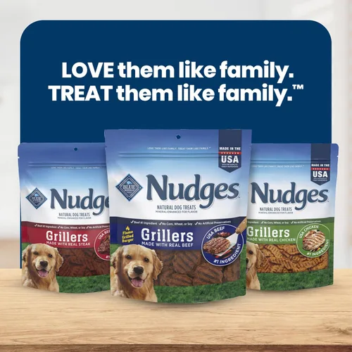 Vista 9 de Blue Buffalo Nudges Grillers - Golosinas naturales para perros, carne de res, 16 onzas