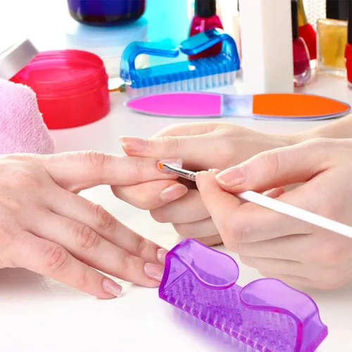 Vista 6 de HOFASON - 12 cepillos de uñas con agarre de mango, cepillo de uñas para limpieza de uñas, manicura para limpiar debajo de las uñas, cepillo