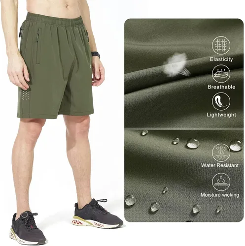Vista 5 de NORTHYARD Pantalones cortos deportivos ligeros de secado rápido y de 7pulgadas para hombre, para senderismo, deportes, gimnasio, correr