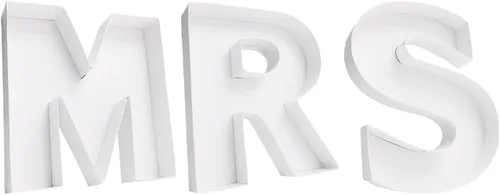 Vista 21 de WENPACK 8" Pequeños Recortes de Letra de Cartón Rellenables en Forma de Papel Maché Cortados en Forma de Letra, Bandeja para Dulces, Envase