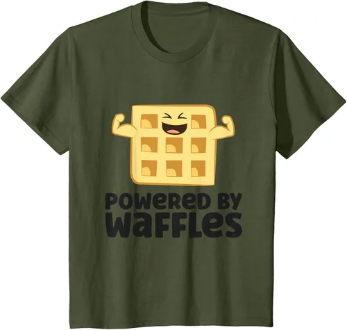 Vista 12 de Camiseta de gofres para el desayuno con diseño de gofres, Blanco, S