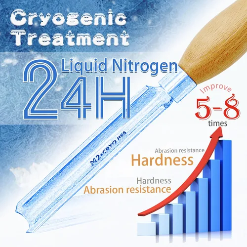 Vista 4 de Gouge de desbaste de husillo de 1 pulgada para torno de madera, herramientas de torneado de madera M2 Cryo HSS con mango de madera de haya