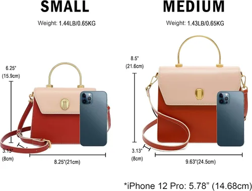 Vista 7 de Scarleton Bolso de mano dorado con asa superior para mujer, bolso de hombro cruzado, piel sintética, sólido, adulto
