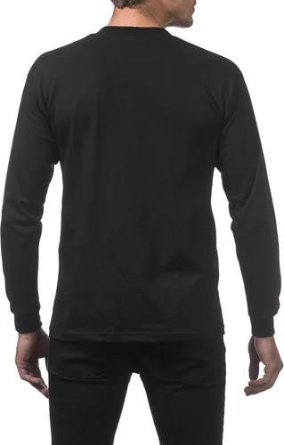 Vista 3 de Pro Club Paquete de 3 camisetas de manga larga de algodón pesado para hombre