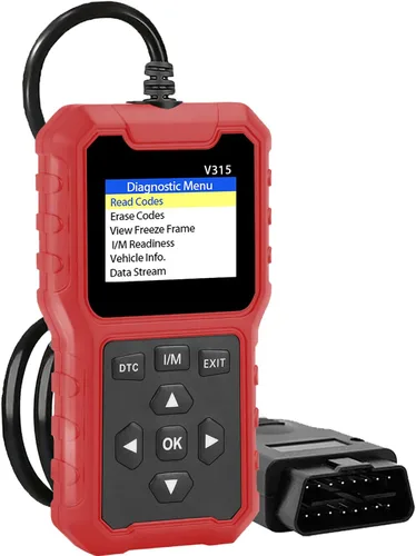 Vista 10 de V315 OBD2 Herramienta de diagnóstico, lector de código, herramienta de diagnóstico de luz de motor, probador de voltaje de batería, para coches