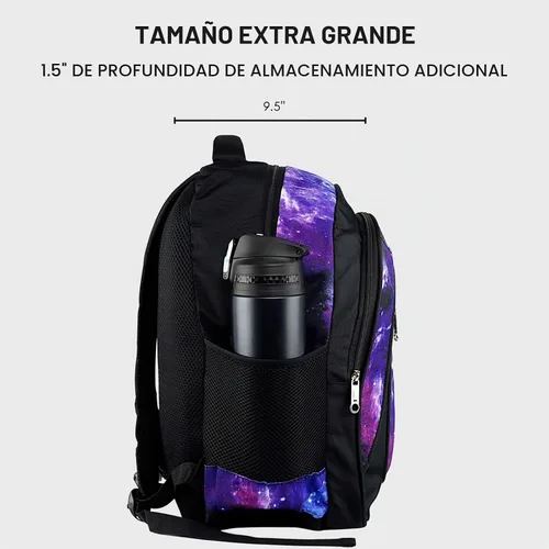 Vista 6 de Fenrici - Mochila para niños y niñas de 18 pulgadas, resistente con 10 compartimentos