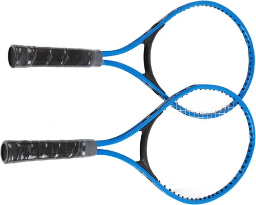 Vista 4 de Raqueta de tenis para niños, raqueta de tenis para niños, raqueta de práctica junior, accesorio de aleación de hierro, ligera, estable con pelota
