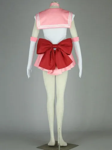Vista 4 de OURCOSPLAY Traje de cosplay para mujer Sailor Moon Chibiusa 7 piezas