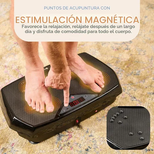 Vista 9 de Lifepro HexaPlate - Máquina de ejercicio con placa de vibración con puntos de acupuntura magnéticos y 9 ajustes preestablecidos, máquina