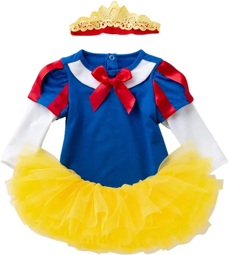 Vista 177 de Disfraz de princesa de Belle Sofía Blancanieves para niñas pequeñas, disfraz de princesa, Navidad, Halloween, mameluco con diadema