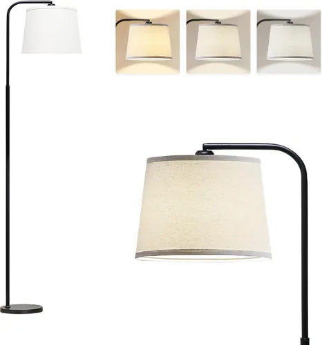Vista 8 de Lámpara de pie AKASUKI para sala de estar con 3 temperaturas de color, lámparas de pie con interruptor de pie para sala de estar, dormitorio