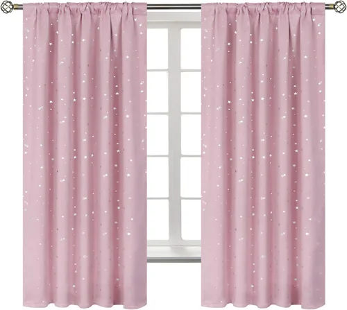Vista 13 de BGment - Cortinas opacas para niños de 84 pulgadas de largo para dormitorio, cortinas con bolsillo para barra para oscurecer la habitación, cortinas