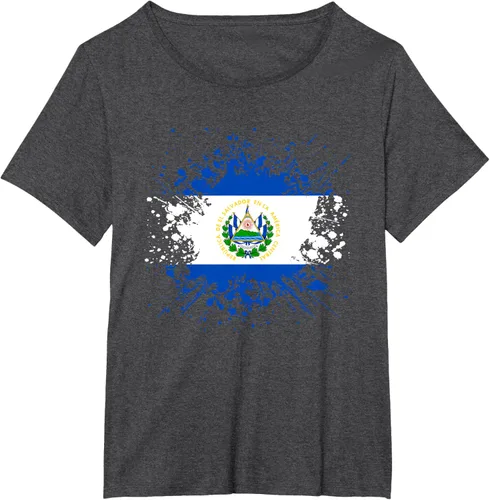 Vista 12 de Camiseta Salvador Patrimonio de la Familia Salvadoreña País Bandera de El Salvador, Negro
