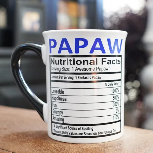 Vista 7 de Cottage Creek Tazas Taza de café Papaw Tazas de café grandes de cerámica de 16 onzas para abuelo, papá, papá, pappy Regalos para hombres