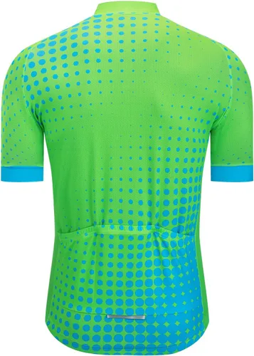 Vista 2 de Camiseta de ciclismo para hombre, camiseta de manga corta para ciclismo MTB, chaqueta reflectante para bicicleta con 3 bolsillos, tallas S-3XL
