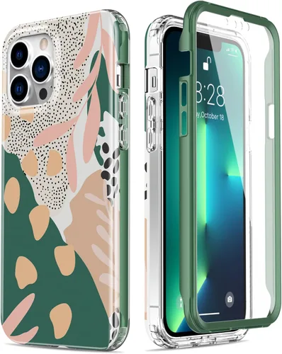 Vista 44 de Esdot Funda protectora para iPhone 13 Mini con protector de pantalla integrado, protección de grado militar con diseños de moda para mujeres