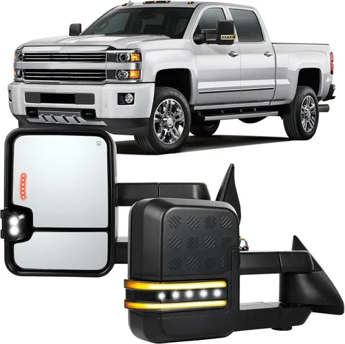 Vista 25 de OCPTY Espejos de remolque sin calefacción, para el lado izquierdo del conductor derecho del pasajero, aptos para 1988-2001 para Chevy para Gmc C3500