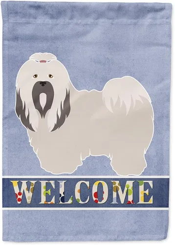 Vista 67 de Caroline's Treasures BB8334GF AIDI Bandera de jardín para perro de montaña del Atlas, bandera de buzón azul, bandera decorativa para patio exterior