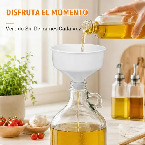 Vista 9 de Cabilock Embudo de cocina grande de boca ancha de plástico para llenado de bebidas de aceite de cerveza, herramienta de vertido sin derrames