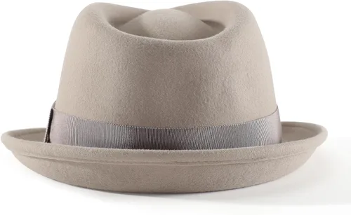 Vista 64 de Home Prefer Sombrero de invierno de fieltro de lana para hombre Sombrero de ala corta Fedora