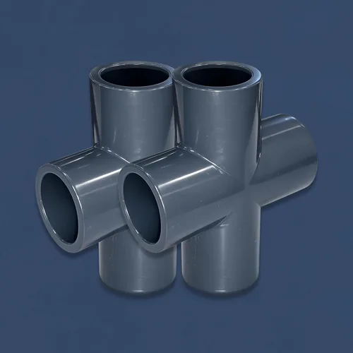 Vista 6 de ERA, Schedule 80 PVC, Cross Fitting, Serie 820, Conexión de enchufe (1/2")