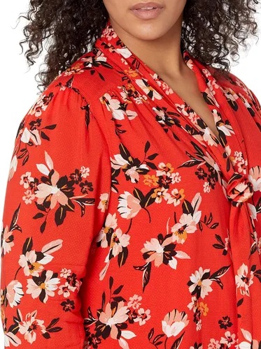 Vista 4 de Jessica Simpson Blusa Twilly de manga larga con lazo y cuello desnudo para mujer