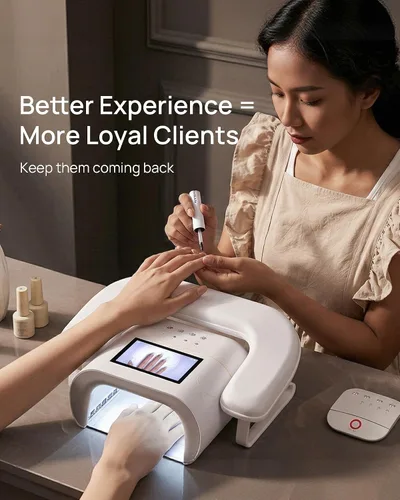 Vista 6 de Lámpara de uñas LED UV para uñas de gel – O NAIL AI Smart Precision Scan reduce la exposición a los rayos UV, secador de uñas de 109 LED