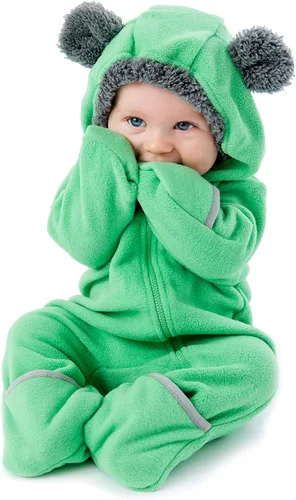 Vista 119 de Enterizo de vellón para bebé, rómper de una sola pieza con capucha para niños, ropa para exteriores, chaqueta infantil