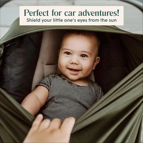 Vista 3 de Simka Rose Funda de asiento de automóvil para bebés, multiusos, transpirable, cubierta de lactancia y toldo para asiento de automóvil de bebé