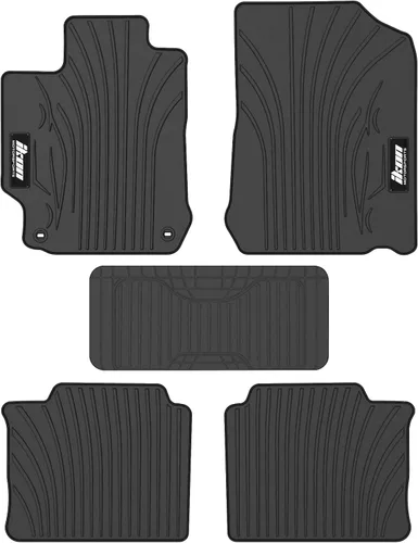 Vista 9 de IKON MOTORSPORTS, alfombrilla compatible con Toyota Camry 2012-2017, alfombrillas de nylon beige para el suelo del coche, delanteras y traseras