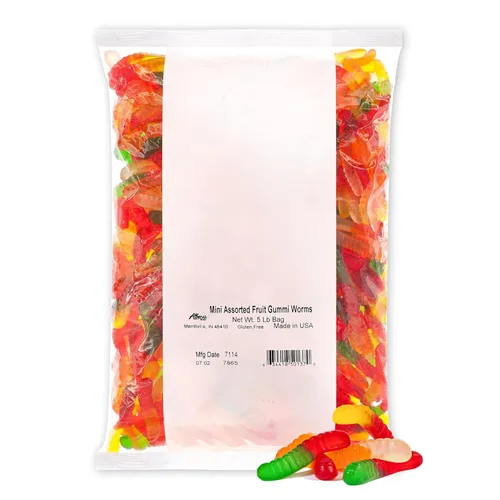 Vista 14 de Caramelos Albanese, anillos de manzana de goma, bolsa de 4.5 libras