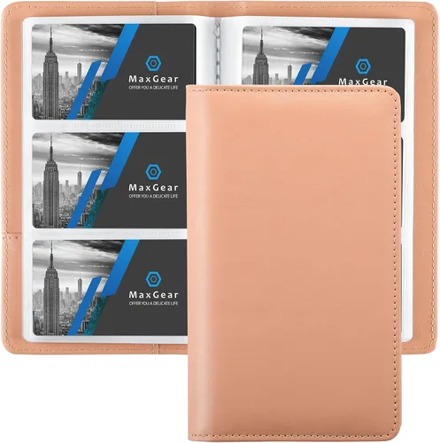 Vista 12 de MaxGear Organizador de Tarjetas de Visita, Libro Portátil para 240 Tarjetas, Portatarjetas de Negocios para Hombres y Mujeres, Archivador Negro