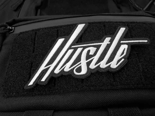 Vista 2 de Hustle Patch - Parche de moral táctico de gancho y bucle