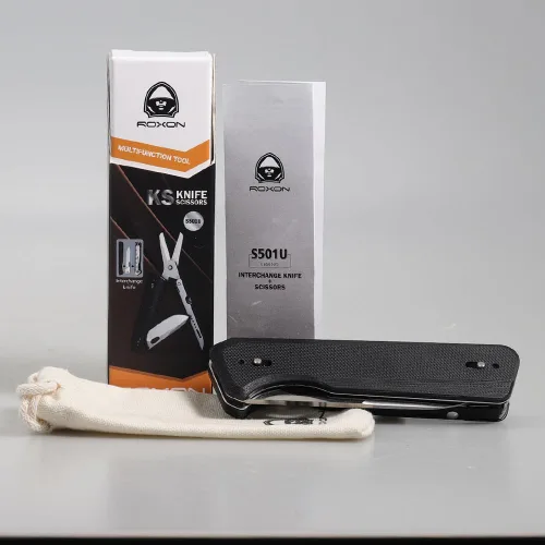 Vista 8 de ROXON S501U 2 in 1 Folding Scissors and replaceable blade with belt clip