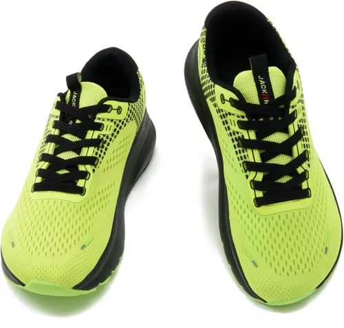 Vista 9 de JACKSHIBO Puntera ancha para hombres y mujeres, zapatos deportivos para correr en carretera, ligeros, transpirables, neutros, acolchados