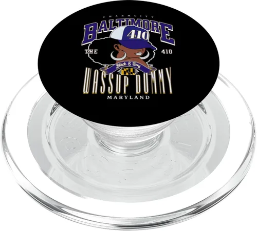 Vista 7 de Celebrate Baltimore with Afro Flair PopSockets Adhesive PopGrip