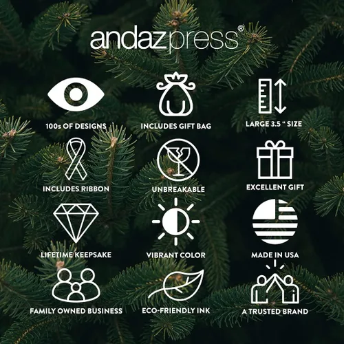 Vista 6 de Andaz Press Adorno de Navidad de metal personalizado con foto, boda, primera Navidad como Mr. and Mrs. 2025, acuarela cepillada, adorno de boda