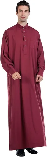 Vista 26 de Ropa musulmana para hombre, bata de caftán duradera, vestido largo de Dubai, ropa étnica, 1 bata suave