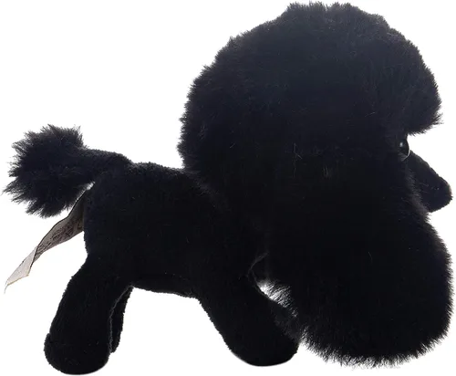 Vista 3 de DILLY DUDU Cachorro negro perro de peluche caniche de peluche suave de 4 pulgadas