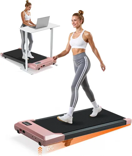 Vista 13 de Walking Pad with 6% Incline, 300LBS Capacity Under Desk Treadmill for Home Office, Quiet Portable Mini Treadmill with App & Remote Control, No