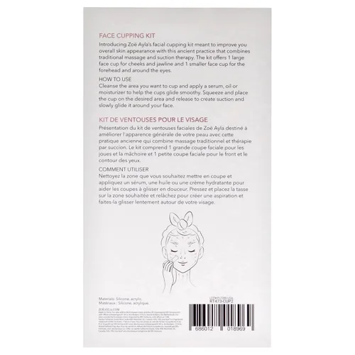 Vista 5 de Zoë Ayla Juego de 2 ventosas faciales, kit de ventosas para terapia de masaje, mejora la apariencia de la piel, promueve la circulación sanguínea