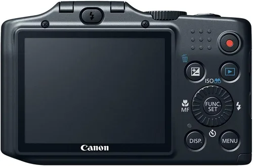 Vista 2 de Canon PowerShot SX160 es una cámara digital de 16.0 MP con zoom estabilizado de imagen óptica de gran angular de 16x con LCD de 3.0 pulgadas (negro)