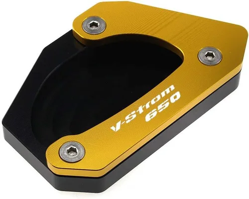 Vista 6 de Soporte de pie para motocicleta, ampliador lateral, soporte de extensión compatible con Suzuki V-Strom 650 DL650 2012-2021 (negro)