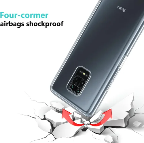 Vista 3 de CHUANG Funda para teléfono Xiaomi Redmi Note 9S / Note 9 Pro/Note 9 Pro Max, fundas laterales de silicona y carcasa trasera de policarbonato duro